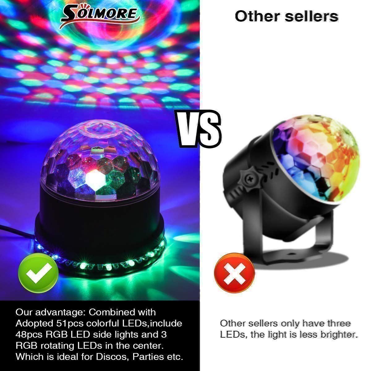 Lampade: Discokugel LED Lichteffekte Discolampe – Nuovo (secondo la descrizione) da Thun venduto da nuonuoshop 7