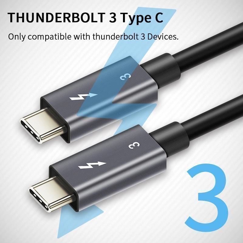 Cavi: Thunderbolt 3 Kabel 40Gbps 1m – Nuovo e nell'imballaggio originale da Zürich venduto da Store-247 1