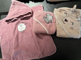 Kinder Badeponcho & Frottee-Tücher rosa