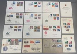 schönes Lot 15 Pro Patria Briefe/PTT Blätter ab 1944