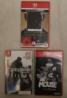 5 Nintendo Switch Spiele:  Hitman, 3xCrysis,  Mouse P.I