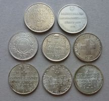 Top Lot ++ 8 Stück Silber Gedenk 5.- Franken ab 1934