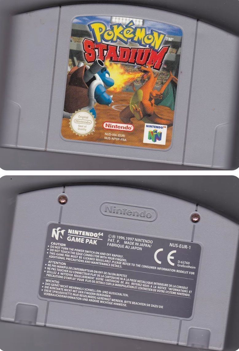 Nintendo Giochi: Console 64 Pikachu, Pokémon Stadium 1 + 2 + , Snap – Usato da Lausanne venduto da sauvezretrogames 2