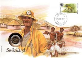 MÜNZBRIEF SWASILAND 1989 ERHALT SIEHE SCAN