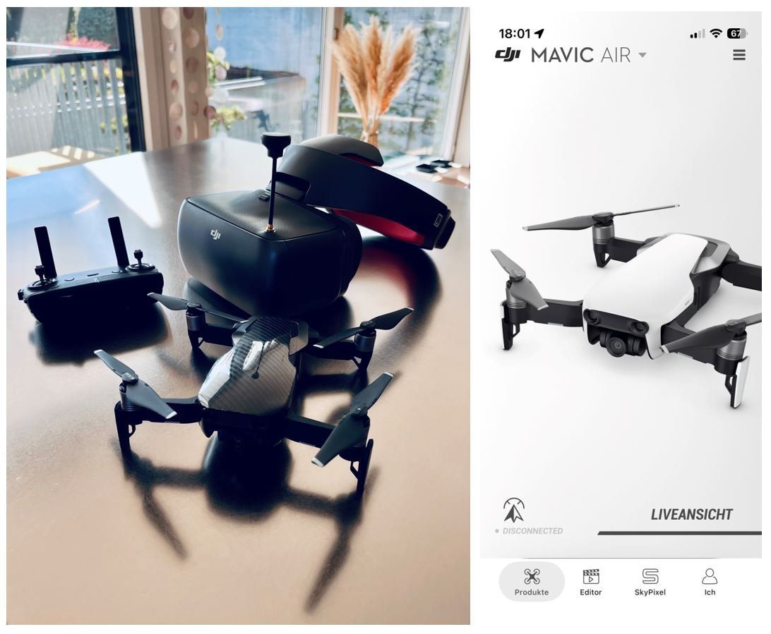 DJI VR Brille: DJI Mavic Air Fly More Combo mit Goggles Racing Edition – Neu (gemäss Beschreibung) aus Pfäffikon ZH von Agsell 1