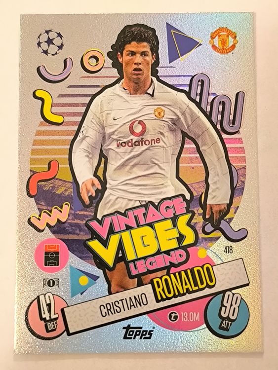 Match Attax 24/25 - Vintage Vibes - Cristiano Ronaldo - 418 | Comprare