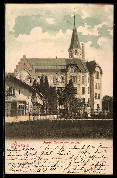 Cartoline postali: AK Aarau, Kant. Gewerbemuseum – Usato da Berlin venduto da bartko-reher