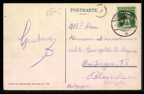 Cartoline postali: Göschenen, Teilansicht mit Villa Zahn – Usato da Berlin venduto da bartko-reher 1