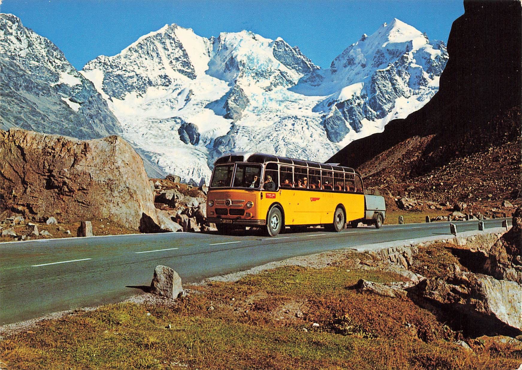 Ansichtskarten: Postauto Voiture postale Auto Postale PTT julierpass Gr – Gebraucht aus Biasca von Blenio71