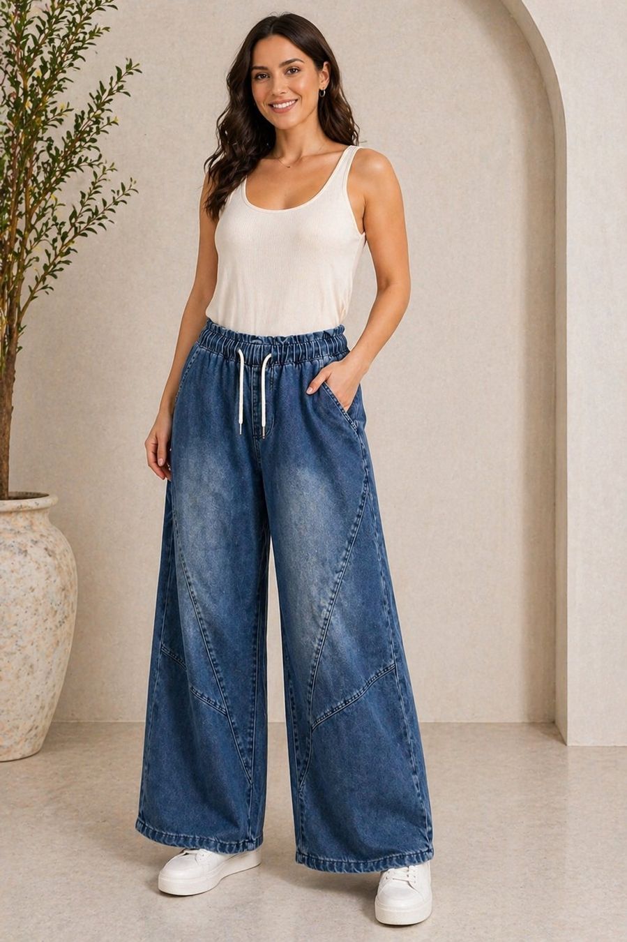 H&M Jeans: Jeans palazzo vita elastica – Usato da Lugano venduto da mic_zcm7 2