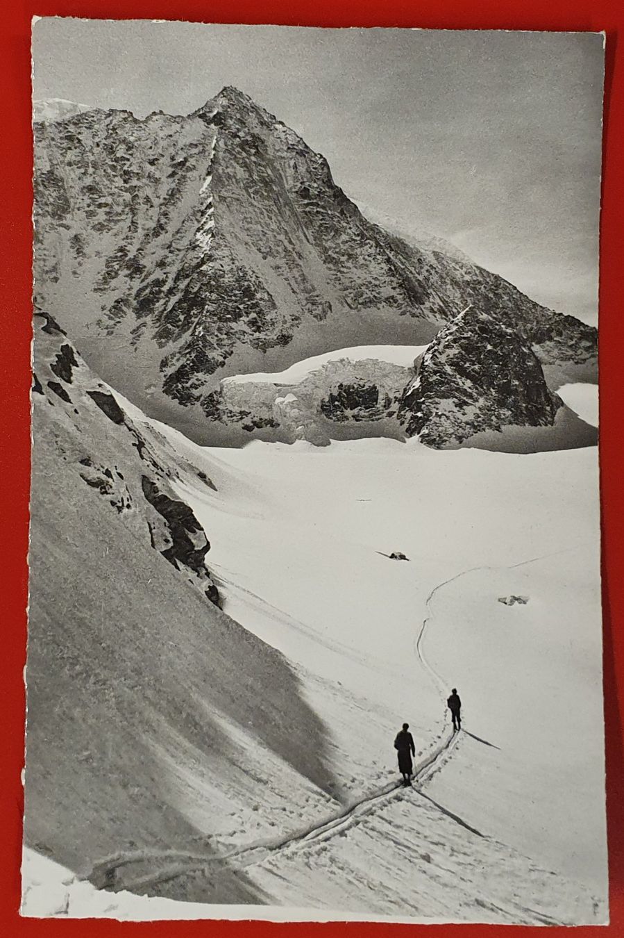 Cartoline postali: Mt.Blanc de Cheilon ca. 1970, 2 Skitouren-Läufer – Usato da Kreuzlingen venduto da Rschweiz1