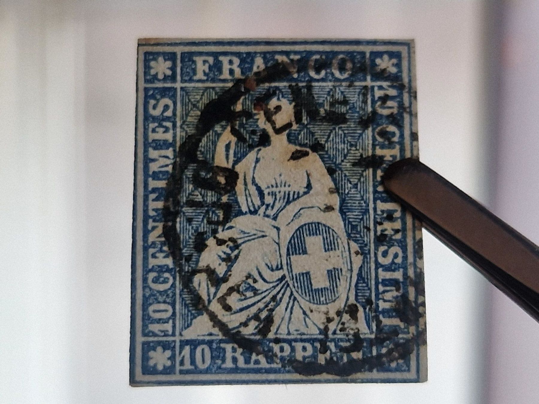 Alle Briefmarken: Strubel 23G, signiert, ab 1.- – Gebraucht aus Burgdorf von Glossy01 5
