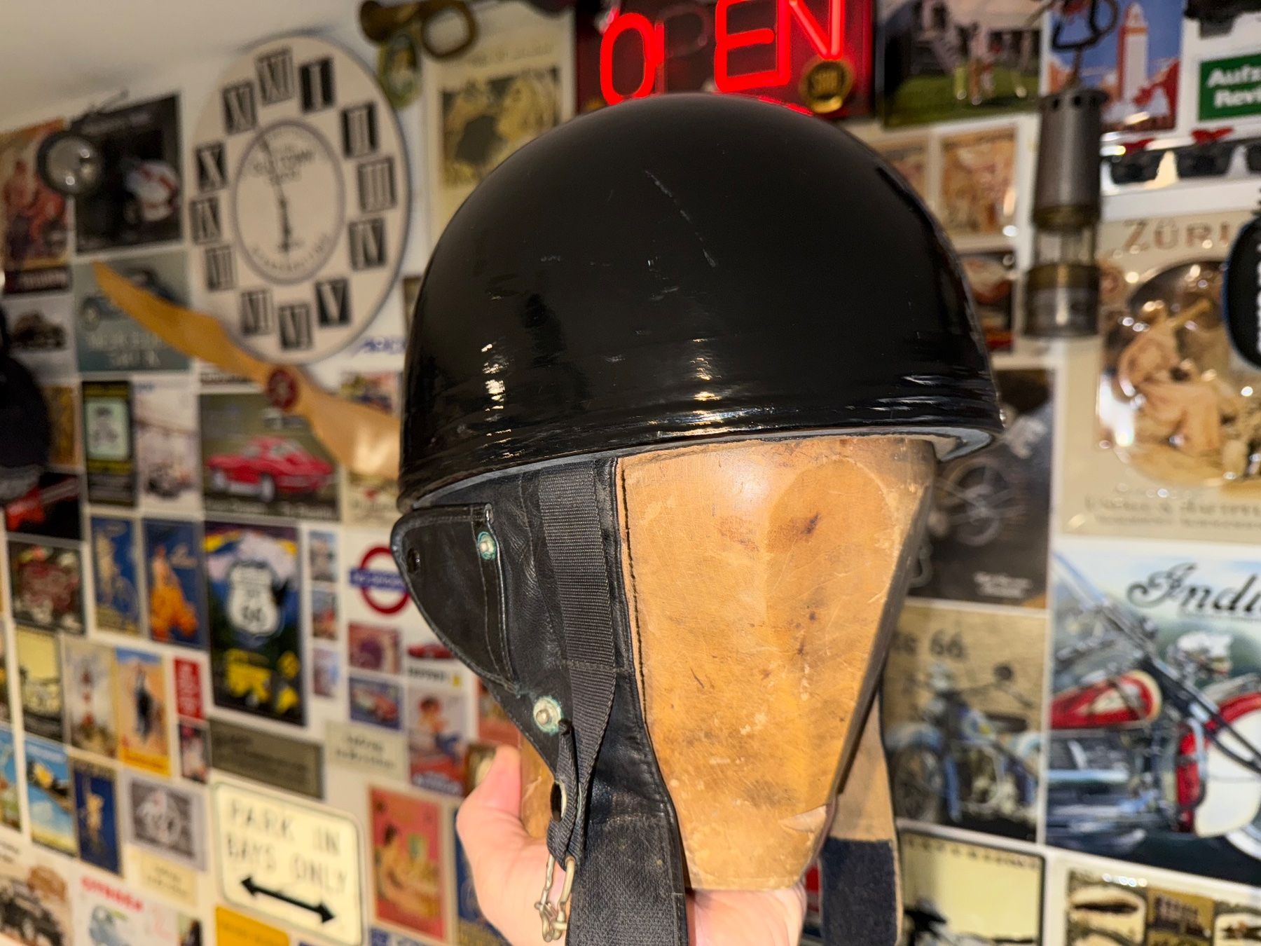 Abiti antichi: Aviakit legendäre Britischen Oldtimer Motorradhelm – Usato da Hellbühl venduto da Rodgers67
