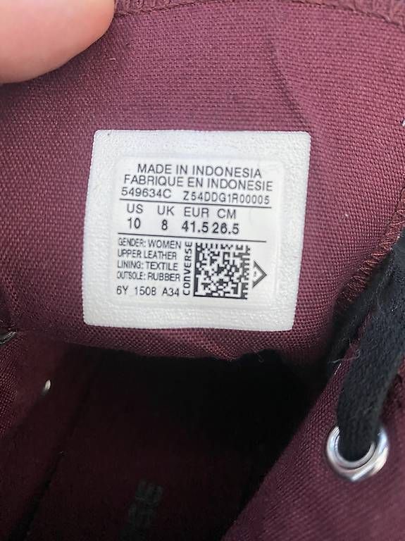 Converse Scarpe da uomo: Converse Bordeaux/Schwarz in Grösse 41.5 – Nuovo (secondo la descrizione) da Herrenschwanden venduto da ale_5ggz 1