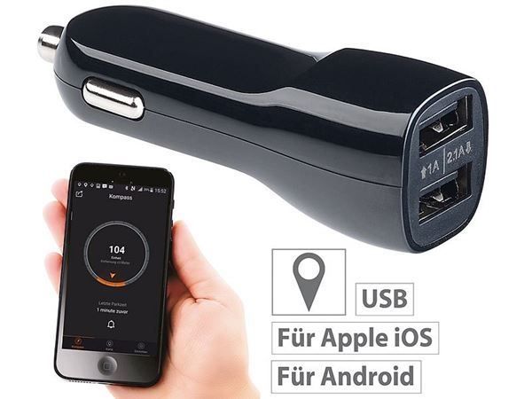 Caricabatterie: Kfz-USB-Ladegerät mit Standortmarker – Nuovo e nell'imballaggio originale da Giubiasco venduto da softmail
