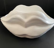 Vase Dekorative Blumenvase in Weiss Mund Neu