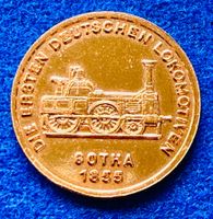 Sammelmünze Gotha 1855 Eisenbahn Motiv goldfarben Metall