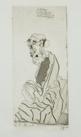 Horst Janssen "Der 12. Lohan" Radierung 14.10.1971