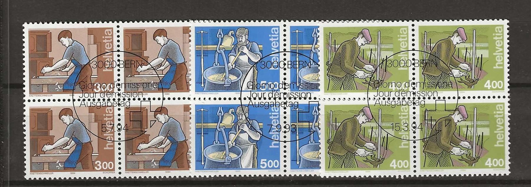 Tutti i francobolli: B0852 - Homme et profession 3 B4 1er j, – Usato da Trélex venduto da Phil_Albert