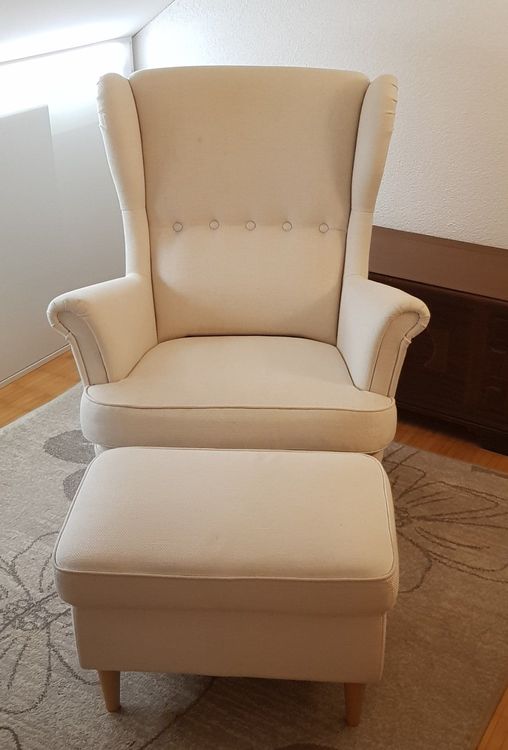 IKEA Ohrensessel mit Hocker Strandmon Kaufen auf Ricardo