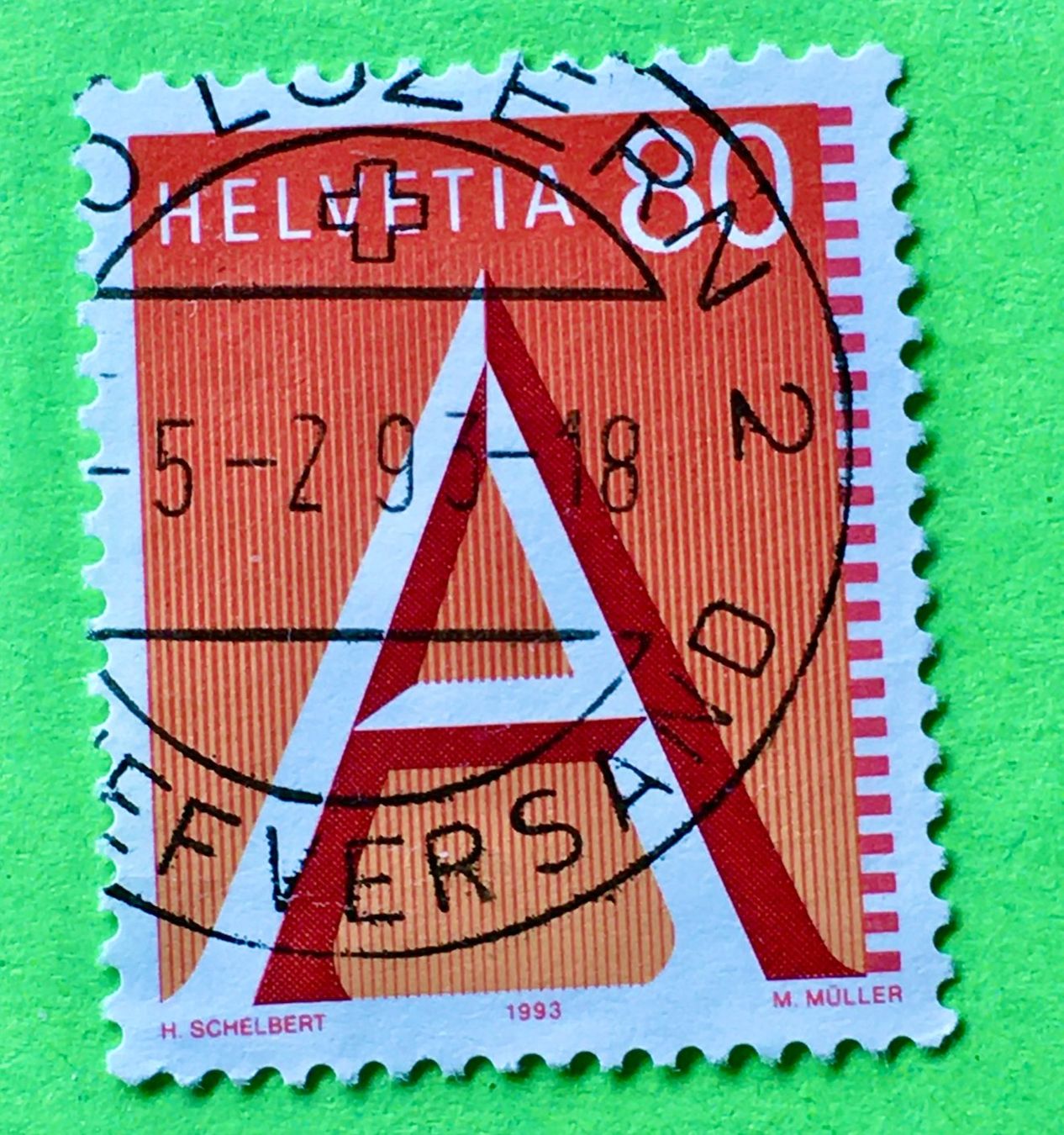 Tutti i francobolli: Nr.838 A-Post Marke Stempel 1993 Luzern    – Usato da Aarau venduto da Billa007