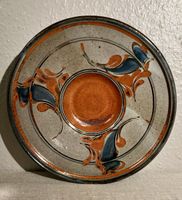 Plat décoratif ARTPOT, grès tourné et peint main