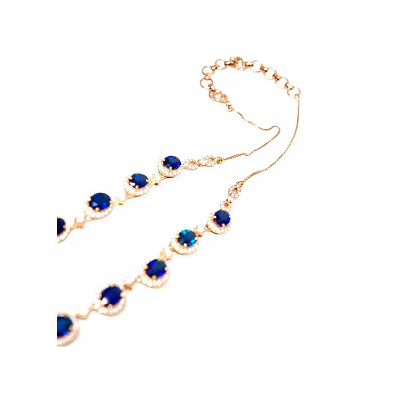Ketten: Saphir-Collier 14k Roségold 9.36ct – Neu und originalverpackt aus Illnau von Juwelier_Mahler_GmbH 4