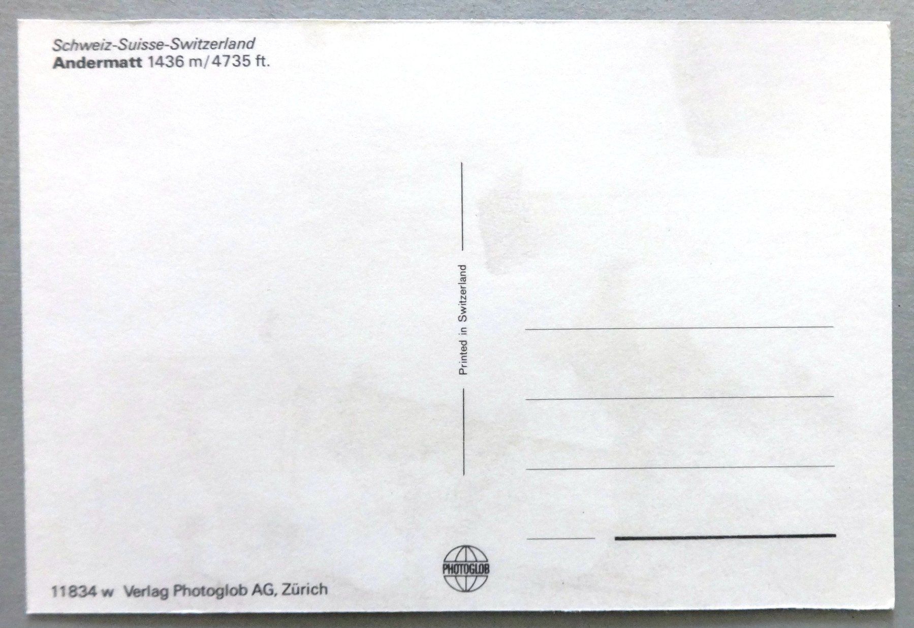 Cartes postales: Andermatt 1436 m – D'occasion à Fétigny par Billy2miny 1
