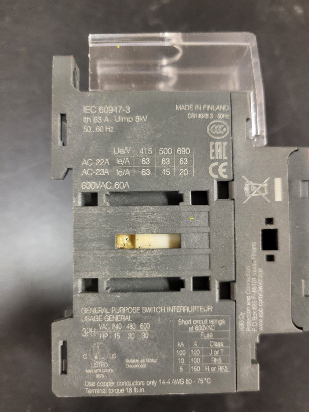 ABB Alimentazione elettrica: Lasttrennschalter ABB, 63A, 4P – Usato da Alpnach Dorf venduto da str_jdw2 1