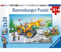 Ravensburger Puzzle 2x24 Teile Bagger und Traktor