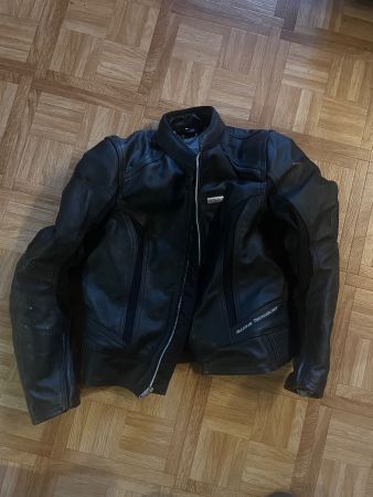 Motorrad Lederkombi schwarz
