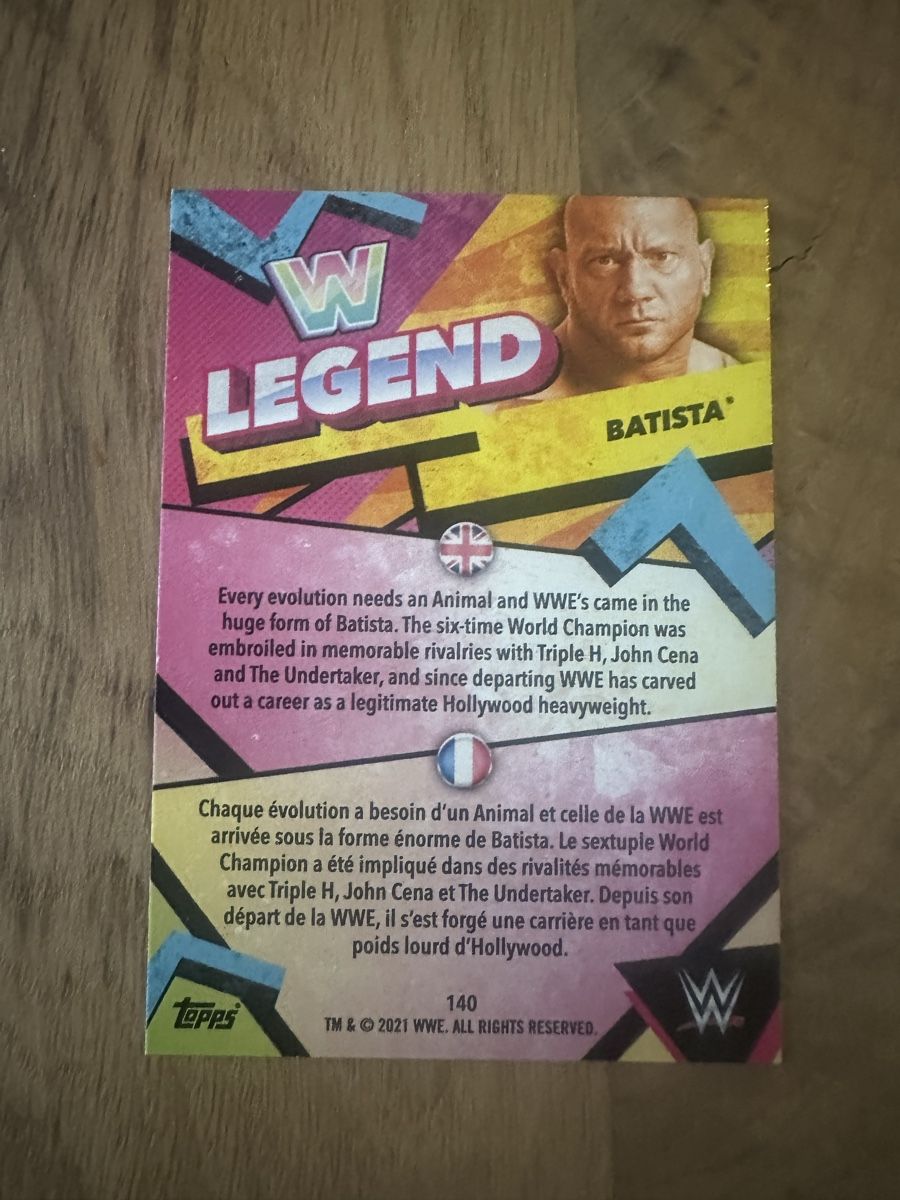 Topps Carte collezionabili: Batista WWE Legend Topps Karte – Nuovo (secondo la descrizione) da Luzern venduto da LuzernTCGLab 1