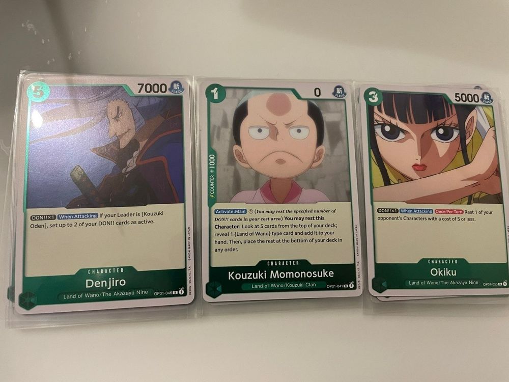 One Piece TCG OP01 Rare Bundle grün (Neu (gemäss Beschreibung)) in ...