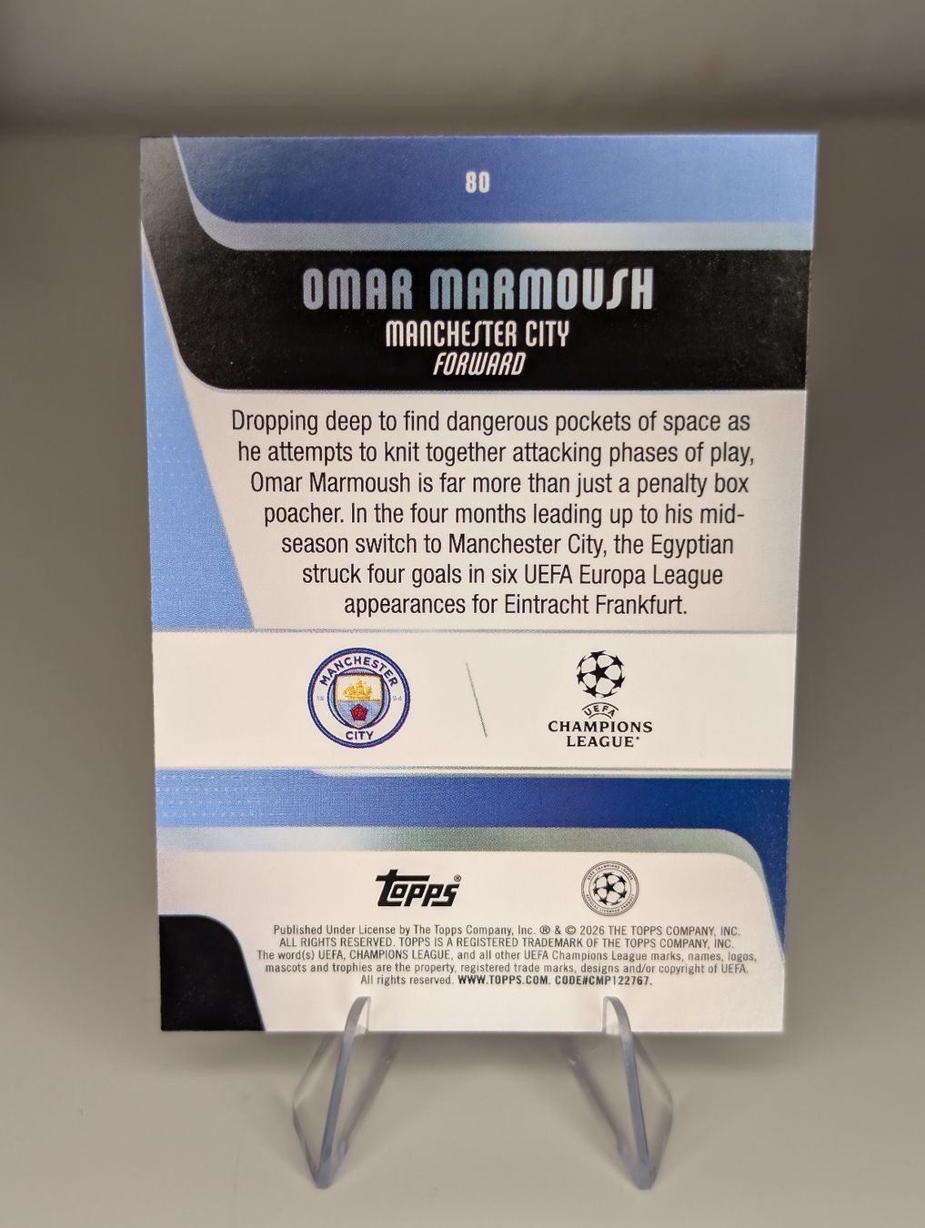 Topps Sammelbilder & Trading cards: Omar Marmoush Manchester City Topps Flagship – Neu (gemäss Beschreibung) aus Hunzenschwil von BRPCards 1