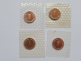 1 Pfennig D-F-G-J 1975 Stgl