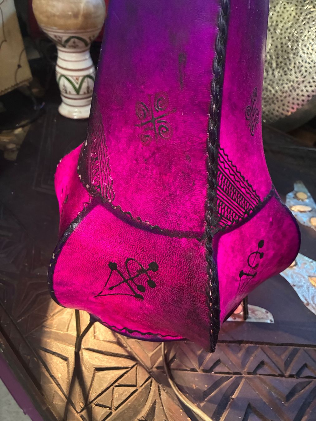 Lampade: Hennalampe violett aus Marokko – Usato da Zürich venduto da thetschi 4