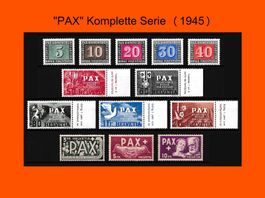 PAX Briefmarken-Serie "Gedenkausgabe 1945" **