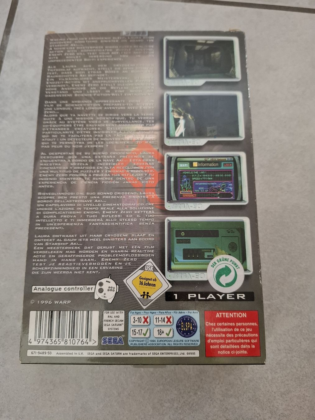 Sega Giochi: Enemy zero Saturn – Usato da Fully venduto da Taaat 4