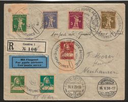 1928 : Flugpostbrief Genève -Epltures