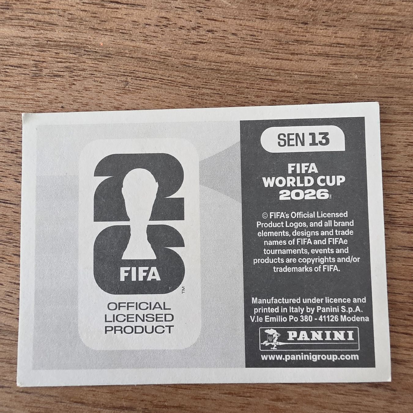 Panini Sammelbilder & Trading cards: Panini Sticker Senegal  SEN13 – Neu und originalverpackt aus Buchs AG von LogoParts 1