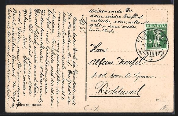 Cartoline postali: AK Fleurier, Rue de la Place d'Armes – Usato da Berlin venduto da bartko-reher 1
