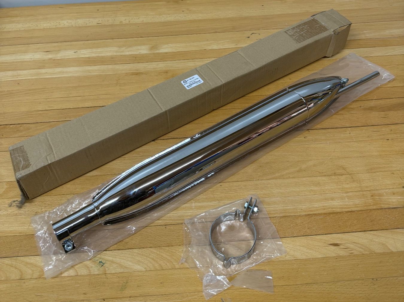 Sistemi di scarico: ILO 27mm Auspuff Chrom neu – Nuovo e nell'imballaggio originale da Hallau venduto da mofaplus