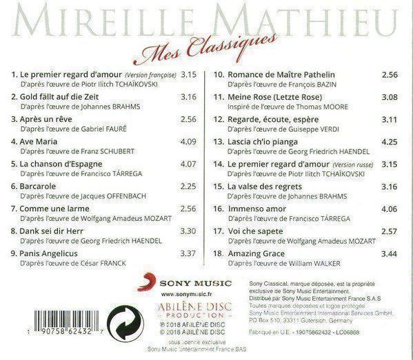 CD: Mireille Mathieu (CD) Mes Classiques  FABRIKNEU / NEUF – Nuovo (secondo la descrizione) da Zürich venduto da Tarafo5 1