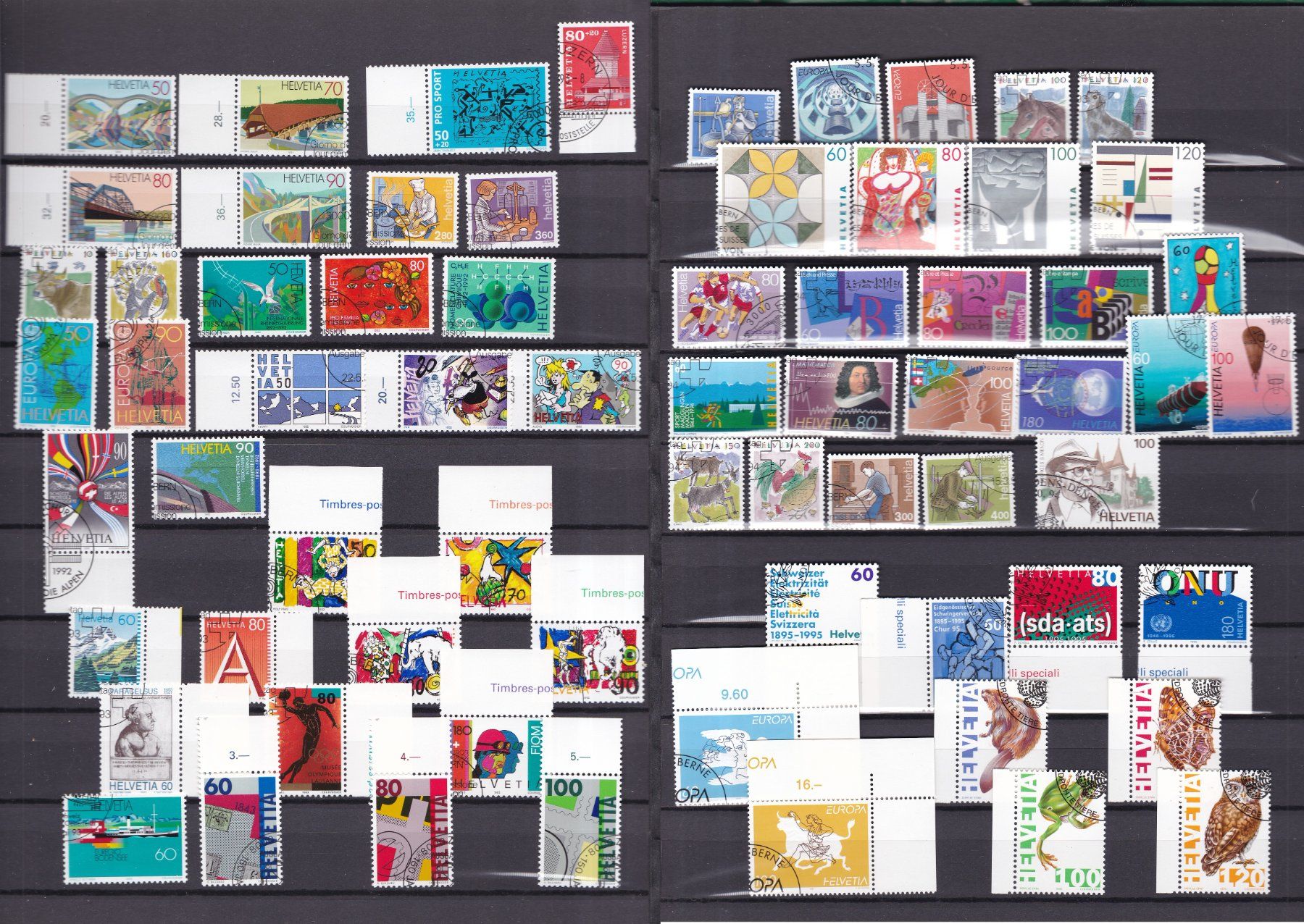 Tous les timbres: Briefmarkenalbum CH & UNO, viel Abo – D'occasion à Münchwilen AG par Nesar 2