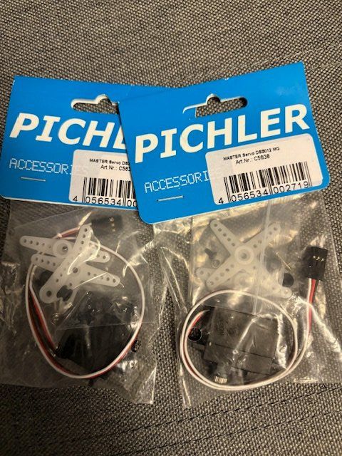 Modellismo RC: 2x Pichler MASTER Servo D83012 MG – Nuovo e nell'imballaggio originale da Würenlingen venduto da Delfinli1 1