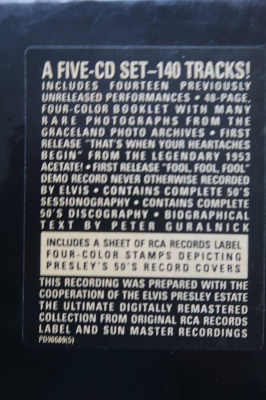 CD: ELVIS PRESLEY - THE COMPLETE 50'S MASTERS - 5x CD BOXSET – Usato da Basel venduto da Patiscat 1