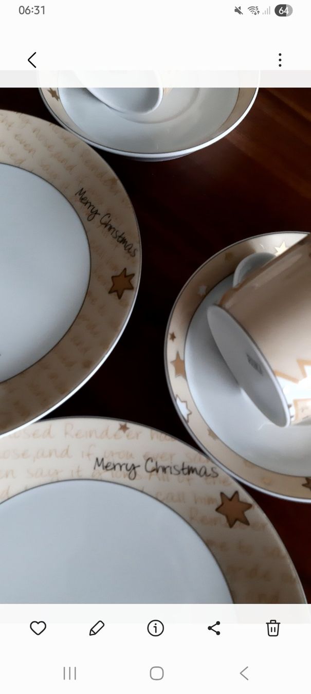 Weihnachtsgeschirr Rentier Set mit Tassen und Tellern (Neuf (Voir ...