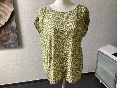 Soaked schöne feine Damen Bluse mit Blattmuster grün Gr.  M