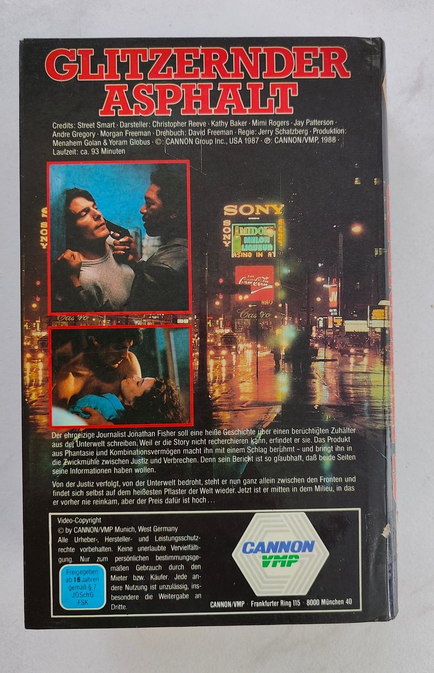 Tutti i VHS: VHS - Glitzernder Asphalt - Christopher Reeve,Morgan Freeman – Usato da Ueberstorf venduto da Movieman83 1