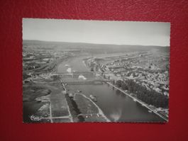 AK France Strasbourg Flugaufnahme mit Rhein mit Kehlbrücke